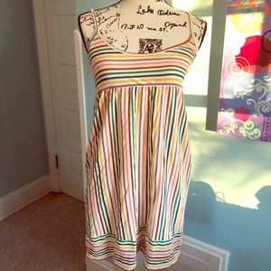 Striped mini dress with pockets size S